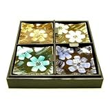 4PC SQUARE. PLATE SET 4-3/4(SQ) X 1/2(H)