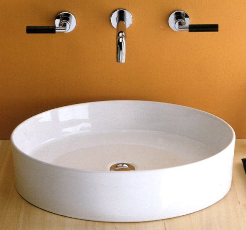 18.5 Contemporary Bathroom Porcelain Ceramic Vessel Vanity Sink Bowl Lavatory Basin with pop-up drain - CBS921