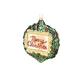 Department 56 Dated Chritmas Holly Glaas Plaque Ornament