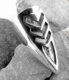 Spine and Ribs Gothic Sterling Silver Gothic Fingertip Nail Ring 410SF7F2MTL. SL160 Spine and Ribs Gothic Sterling Silver Gothic Fingertip Nail Ring