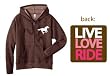 Equestrian Cowgirl Zip Hooded Live Love Ride Horse Sweatshirt