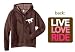 Equestrian Cowgirl Zip Hooded Live Love Ride Horse Sweatshirt