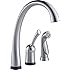Delta Faucet 4380T-AR-DST Pilar Single Handle Kitchen Faucet with Touch2O Technology and Spray, Arctic Stainless