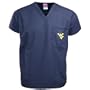 West Virginia Mountaineers Navy Scrub Top
