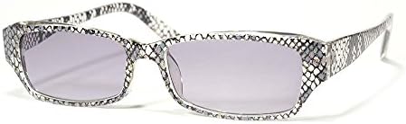 One Stop Discount Shop - Square Light Tinted Translucent Black Multi colored Scale Style Sun Readers