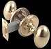 2 3/4 inch Oval Privacy Set - Bright Solid Brass