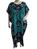 Blue Caftan Batik Print Cotton Kaftan Vintage Dress