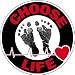 Choose Life Black/Red Circle Magnet