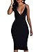 Ninimour Women's Backless Spaghetti Strap Bodycon Package Hip Dress