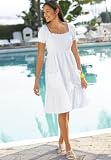 Smocked Babydoll Coverup Dress
