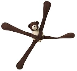 Doggles Baby Pulls Natural Cotton Canvas Small Brown Bear Puppy Toy