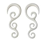 Organic Bone Spiral Floral Plugs - 2.5mm