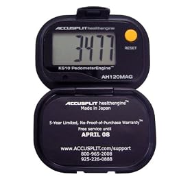 ACCUSPLIT Health Engine AH120MAG Pedometer/Step Counter with Magnum Display