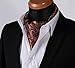 SetSense Men's Paisley Jacquard Woven Self Cravat Tie Ascot Set One Size Orange / Navy Blue