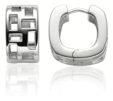Sterling Silver Windows Snap Hoop Earrings by Zina