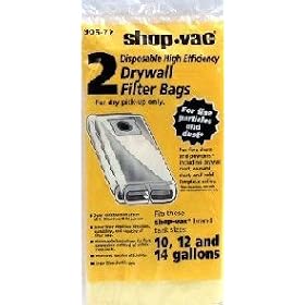 ShopVac 2 pack Drywall Bags For 10,12,14 Gal Tanks by ShopVac
