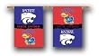 Kansas Jayhawks 28"X40" Banner W/ Pole Sleeve - Rivalry House Divided - NCAA