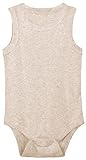 C-Princess ベビー肌着 ボディースーツ ロンパース ノースリーブ シンプル 柔らかい 赤ちゃん 新生児 男の子 女の子 かわいい 出産祝い (73cm, Fあんずいろ)