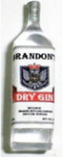 Dollhouse Miniature 1:12 Scale Liquor Bottle, Brandons Dry Gin