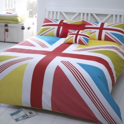 Debenhams- Multi coloured Union Jack bed linen- double duvet cover