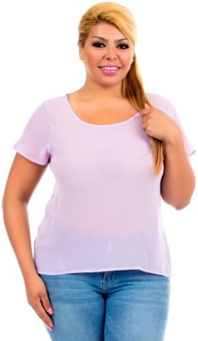 Haute 18 Plus Size Chiffon Open Back Top