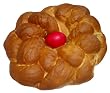 Greek Easter Bread, Tsoureki, 2lb with Red Egg by Parthenon Foods