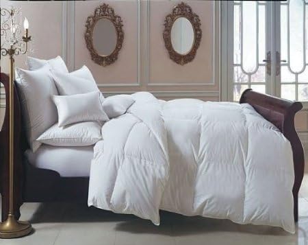 4 Piece LUXURIOUS 1500 Thread Count QUEEN Size Goose Down Alternative Comforter SET 100% EGYPTIAN COTTON, NAVY Stripe Color, 1500 TC - 750FP - 50Oz.