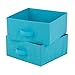 Honey-Can-Do 2-Pack Non-Woven Storage Drawers with Handles, Ocean Blue