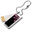 2GB USB Flash Drive in Pink with Swarovski Crystal Embellishments