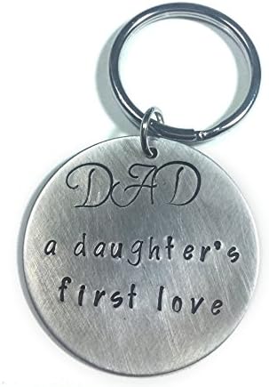 Dad a Daughter's First Love Fathers Day Keychain