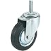 Woodstock International H0644 5" Black Rubber Swivel Caster, Threaded