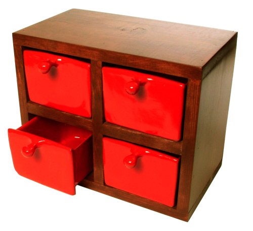 Mamma Ro Storage Drawers, Red
