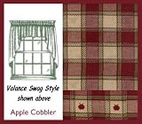 COUNTRY Kitchen APPLE cobbler CURTAIN swag DECOR NEW