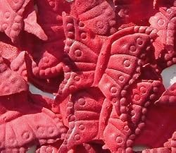 Butterfly Shaped Silk Rose Petals Wedding Favors - 200 Ct - Red