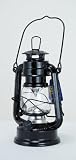 12 LED Hurricane Lantern - Glossy Black