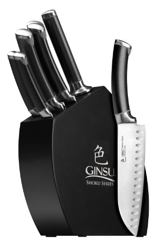 Ginsu Shoku 8-piece Ebony Black Block