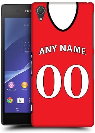 Case Fun Personalised Manchester United Football Shirt, Any Name, Any Number Snap-on Hard Back Case Cover for Sony Xperia Z2 D6502 D6503