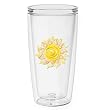 Swirls Sun 16 oz Insulated Beverage Tumbler, Clear
