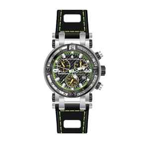 Buy Chase-Durer Mens 224.2BE-LEA Trackmaster Pro Chronograph 2nd Edition Green-Stitched Leather Watch by Chase-Durer