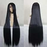 Japanese Anime Long Black Straight Cosplay Wig Ml120