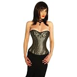 Vollbrust-Korsett aus Satin schwarz/gr�nvon "Zugeschn�rt Shop"
