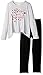 BTween Girls' 2 Pc Holiday Set with Long Sleeve Striped Sharkbite Top and Legging