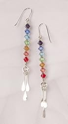 Chakra Earrings - Silver Wire Wrapped