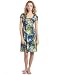 Karen Kane Women's Short Sleeve A-Line Dress,Print,X-Large