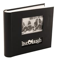 Live-Love-Laugh Black Bookbound Photo Album w/ Memo Holds 200 Photos