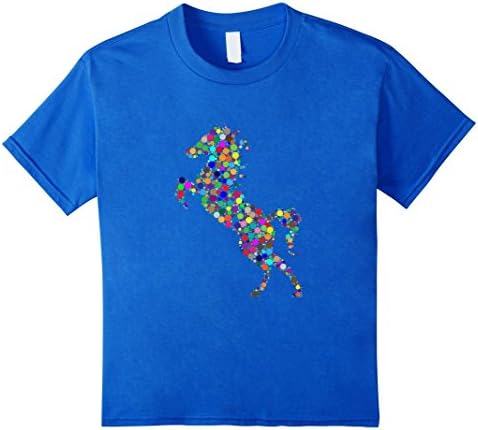 Kids Colourful Horse T shirt for girls, women and men 12 Royal Blue