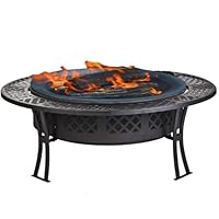CobraCo FB8008 Diamond Mesh Fire Pit with Screen and Cover