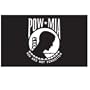 Valley Forge Nylon  P.O.W./M.I.A. Double Seal Flag, measures 3-Foot x 5-Foot
