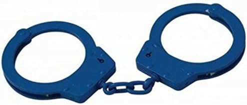 CTS Thompson 1010 PROFESSIONAL GRADE Gorcote BLUE Police Security Officer Guard Corrections Inmate Prisoner Chain Hardened STEEL Double Locking Handcuffs Restraints NIJ Certified