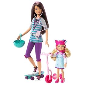 Barbie Sisters 2 Pack - Sisters Skateboard Skipper & Chelsea